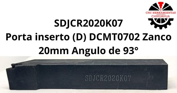 Porta inserto (D) DCMT0702 Zanco 20mm Angulo de 93°