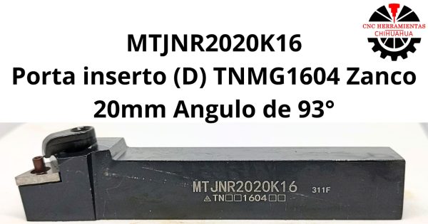Porta inserto (D) TNMG1604 Zanco 20mm Angulo de 93°