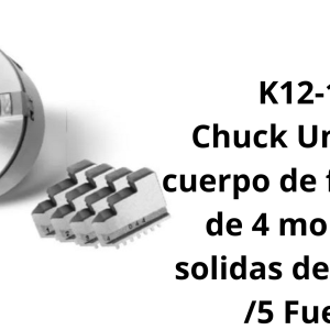 Chuck Universal cuerpo de fundición de 4 mordazas solidas de 125 mm /5 Fuerda