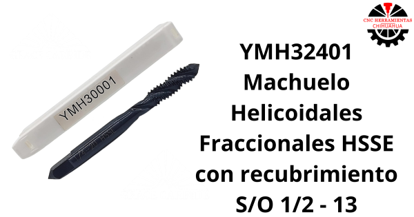 Machuelo Helicoidales Fraccionales HSSE con recubrimiento S/O 1/2 - 13