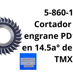 Cortador para engrane PD12 No.2 en 14.5a° de 1X2.5/8 TMX