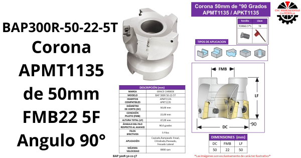 Corona APMT1135 de 50mm FMB22 5F Angulo 90°