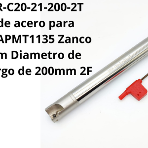 Barra de acero para modelos APMT1135 Zanco de 20mm Diametro de 21mm Largo de 200mm 2F