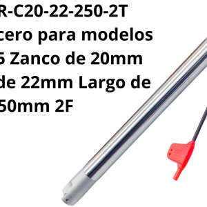 Barra de acero para modelos APMT1135 Zanco de 20mm Diametro de 22mm Largo de 250mm 2F