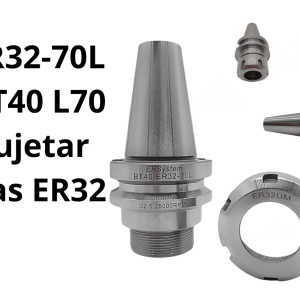 Cono BT40 L70 para sujetar boquillas ER32