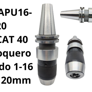 Cono CAT 40 con Broquero integrado 1-16 Largo 120mm