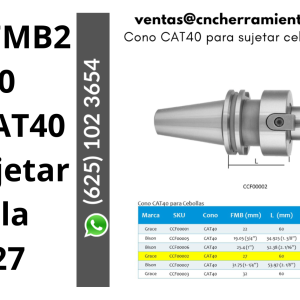 Cono CAT40 para sujetar cebolla FMB27