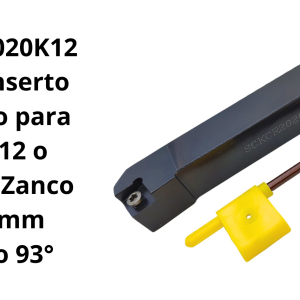 Porta Inserto Derecho para CCMT12 o CCGT12 Zanco de 20mm Angulo 93°