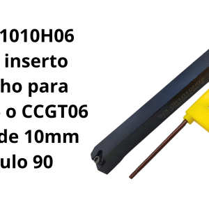 Porta inserto derecho para CCMT06 o CCGT06 Zanco de 10mm Angulo 90