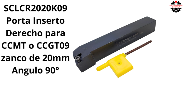 Porta Inserto Derecho para CCMT o CCGT09 zanco de 20mm Angulo 90° Descripción	Porta Inserto Derecho para CCMT o CCGT09 zanco de 20mm Angulo 90° Para refacciones consulte catalogo CCMT09T3 CCGT09T3 M4x10 T15