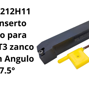 Porta inserto derecho para DCMT11T3 zanco de 12mm Angulo a 107.5°