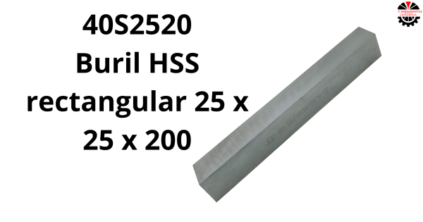 Buril HSS rectangular 25 x 25 x 200