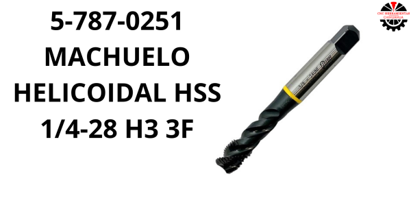MACHUELO HELICOIDAL HSS 1/4-28 H3 3F