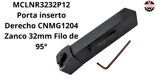 Porta inserto Derecho CNMG1204 Zanco 32mm Filo de 95°