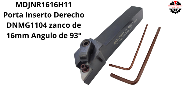 Porta Inserto Derecho DNMG1104 zanco de 16mm Angulo de 93°