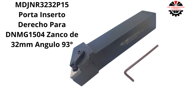 Porta Inserto Derecho Para DNMG1504 Zanco de 32mm Angulo 93°