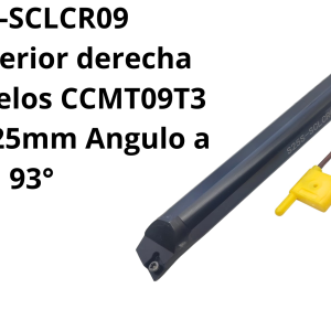 Barra interior derecha para modelos CCMT09T3 Zanco de 25mm Angulo a 93°