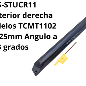 Barra interior derecha para modelos TCMT1102 zanco de 25mm Angulo a 93 grados